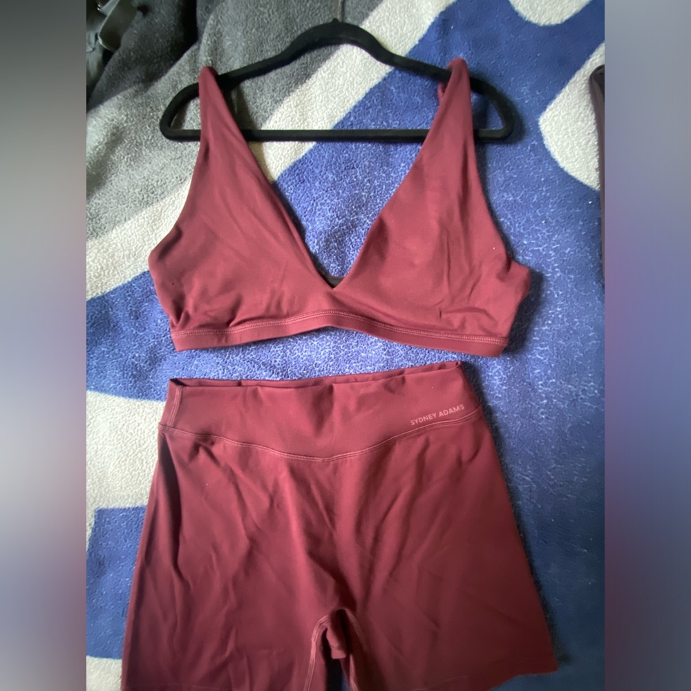 Women's Athletic Shorts - Burgundy